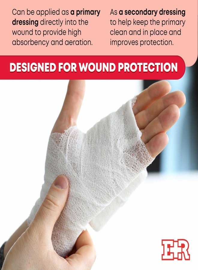 Ever Ready First Aid Sterile Krinkle Kerlix Type 4 1/2" x 4.1 Yds, Latex Free, 6 PLY, Gauze Bandage Roll - 24 Count - Image 3